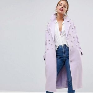 ASOS Lavender Pearl Coat
